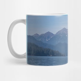 USA. Alaska. Ocean. Mountains. Mug